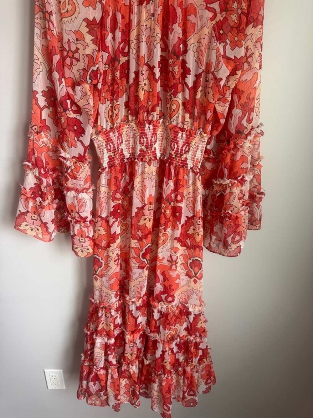CINQ A SEPT Sunnina Damask Midi Dress 14 - Picture 11 of 15
